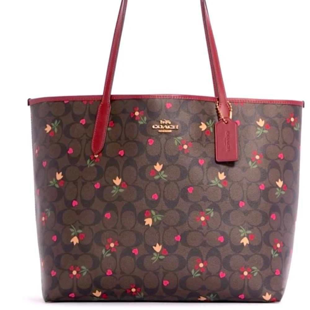 Coach Heart Petal Tote Bag - Picture 7 of 7